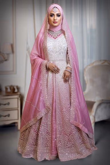 Luxury Hand-Embroidered Kalidar Anarkali Suit with Dupatta — view 4 of 4