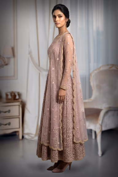 Ivory Long Full sleeve Gown — view 3 of 3