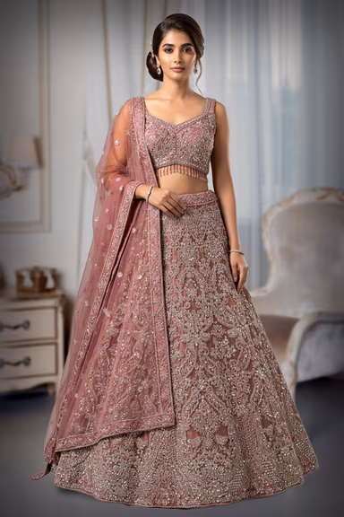 Plum Color Lehenga With Intricate Stone Work And Threadwork Details — view 2 of 2