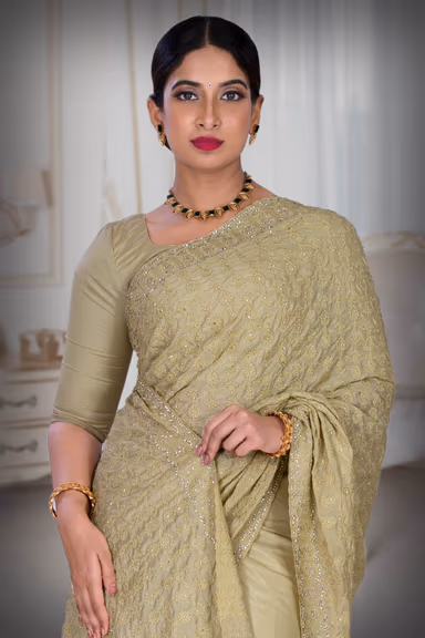 Pastel Green  Silk Saree — view 1 of 6