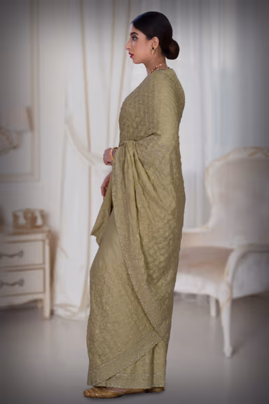 Pastel Green  Silk Saree — view 5 of 6