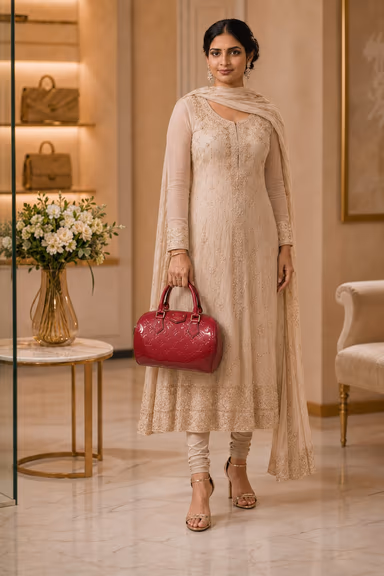 Louis Vuitton Indian Rose Monogram Vernis Montana Bag Bowler Speedy — view 3 of 8