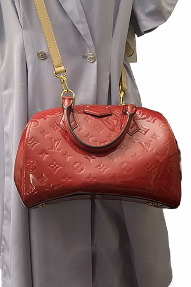Louis Vuitton Indian Rose Monogram Vernis Montana Bag Bowler Speedy — view 7 of 8