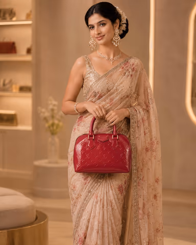 Louis Vuitton Indian Rose Monogram Vernis Montana Bag Bowler Speedy — view 2 of 8