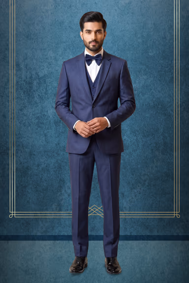 Navy Blue Classic Tuxedo Suit — view 1 of 3