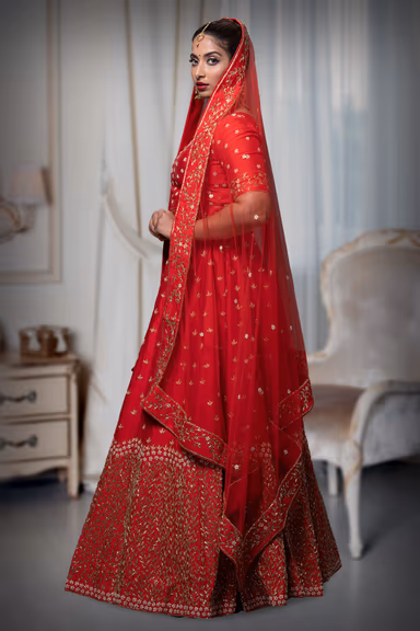 Red Moti Work Lehenga — view 6 of 6