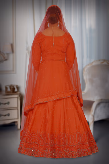 Reddish Peach Lehenga — view 5 of 6