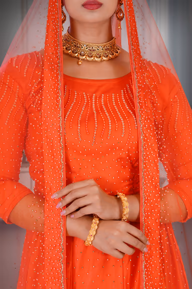 Reddish Peach Lehenga — view 4 of 6