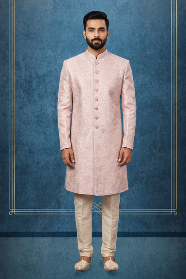 Blush Pink Ethnic Sherwani — view 1 of 3