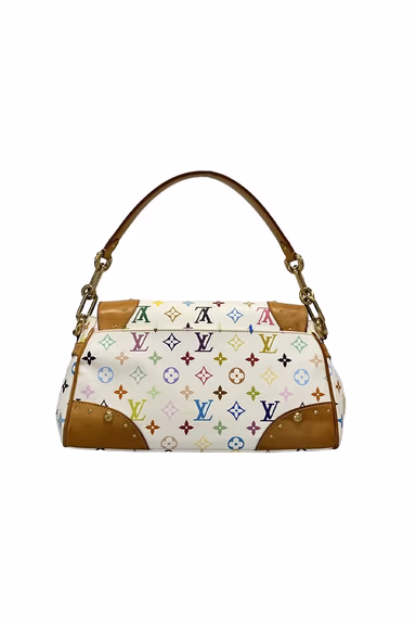Louis Vuitton Beverly MM M40203 Blanc Monogram Multicolor FL2068 Handbag — view 6 of 9