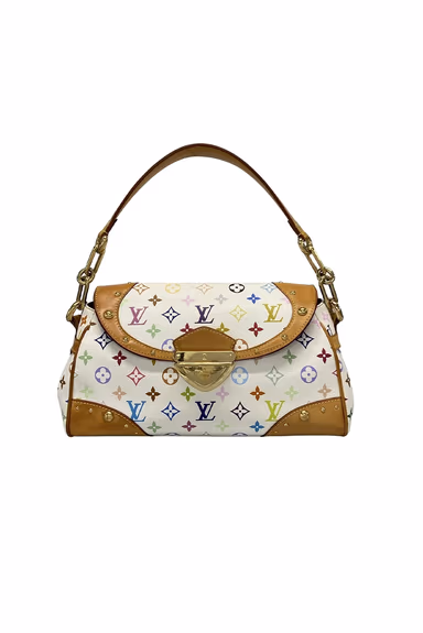Louis Vuitton Beverly MM M40203 Blanc Monogram Multicolor FL2068 Handbag — view 5 of 9