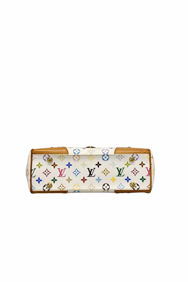 Louis Vuitton Beverly MM M40203 Blanc Monogram Multicolor FL2068 Handbag — view 7 of 9