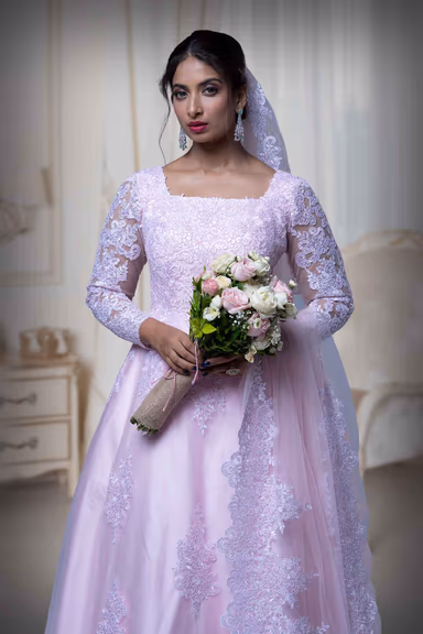 Baby Pink A-Line Gown — view 1 of 6