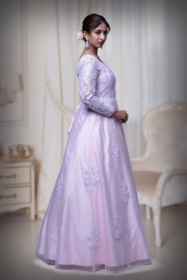 Baby Pink A-Line Gown — view 5 of 6