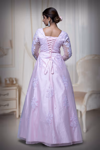 Baby Pink A-Line Gown — view 4 of 6