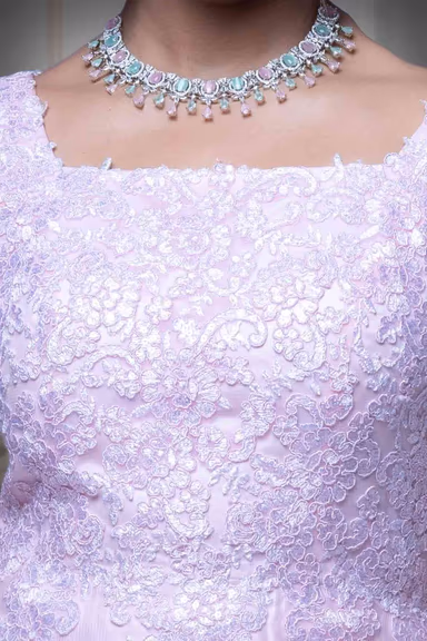 Baby Pink A-Line Gown — view 3 of 6