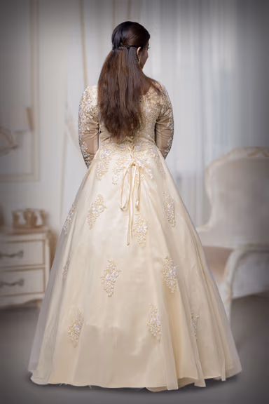 Champagne Single Umbrella Gown — view 4 of 6