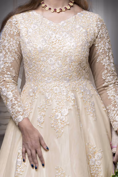 Champagne Single Umbrella Gown — view 3 of 6
