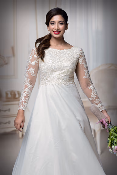Dark Ivory A-Line Gown — view 6 of 6
