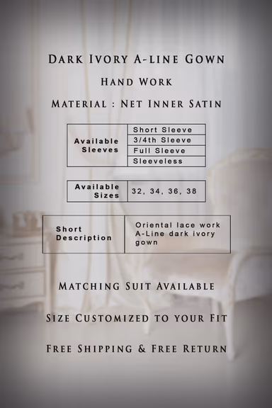 Dark Ivory A-Line Gown — view 5 of 6