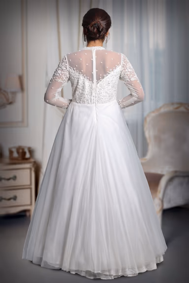Handworked White Bridal Gown — view 5 of 5