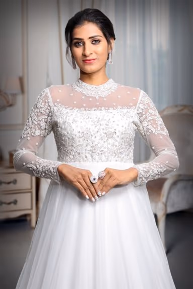 Handworked White Bridal Gown — view 1 of 5