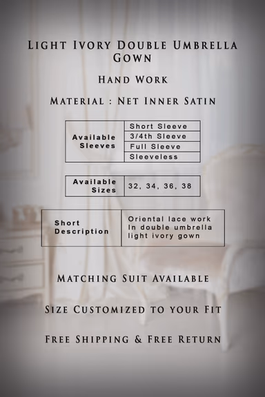 Light Ivory Double Umbrella Gown — view 6 of 6