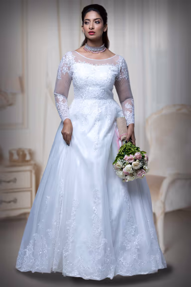 Light Ivory Double Umbrella Gown — view 2 of 6
