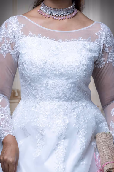 Light Ivory Double Umbrella Gown — view 3 of 6
