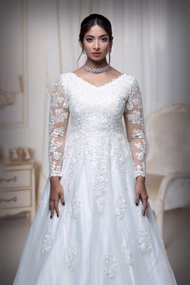 Light Ivory Single Umbrella Gown — view 1 of 6