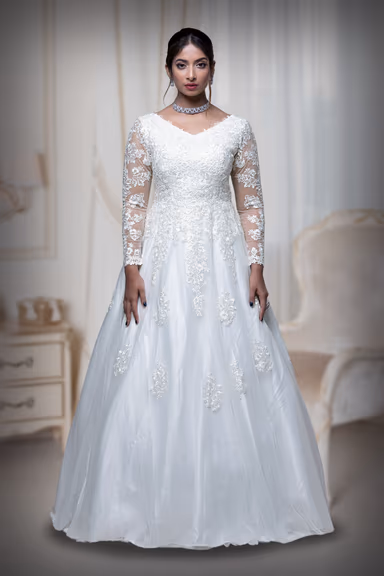 Light Ivory Single Umbrella Gown — view 2 of 6