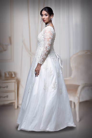 Light Ivory Single Umbrella Gown — view 5 of 6