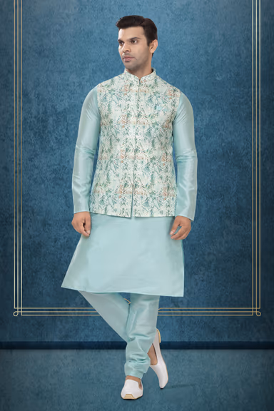 Pleasant Kurta Modi Jacket Set — view 1 of 6