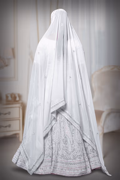 white georgette lehenga — view 5 of 5