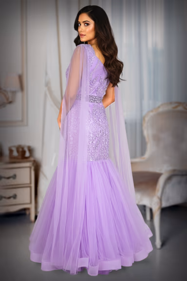 Lilac Mermaid-Style Gown — view 3 of 3