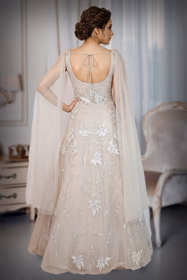 A Nude-Toned Embellished Gown — view 4 of 4