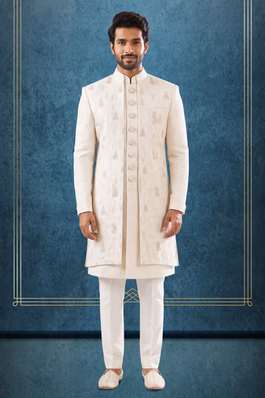Versatile Indo Western Sherwani with Convertible Jacket Styling for Elegant Occasions — view 1 of 2
