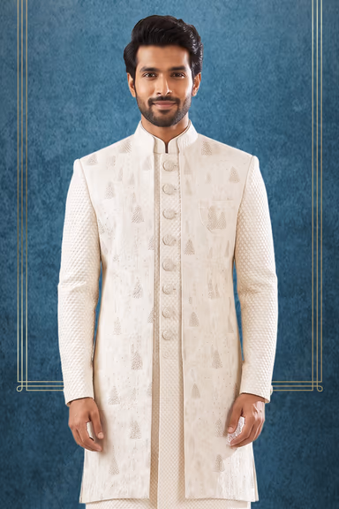 Versatile Indo Western Sherwani with Convertible Jacket Styling for Elegant Occasions — view 2 of 2