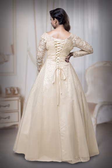 Champagne Double Umbrella  Gown — view 4 of 6