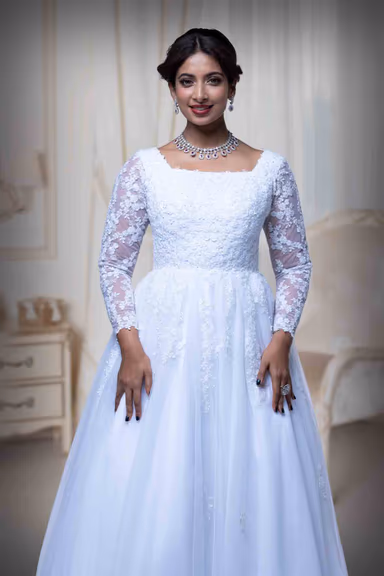White Gather Gown — view 1 of 6