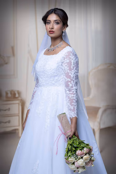 White Gather Gown — view 5 of 6