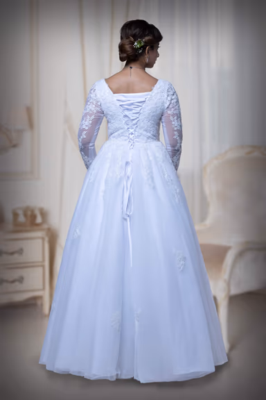 White Gather Gown — view 4 of 6
