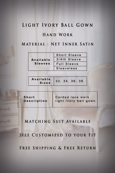 Light ivory  ball Gown — view 6 of 6