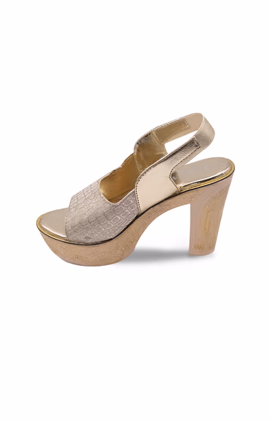 Shimmer gold solid wedges — view 3 of 4