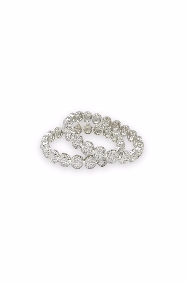 Elevate Your Style With These Timeless White Sapphire Inspired Bangles Crafted With Precision And… — rent in Calicut