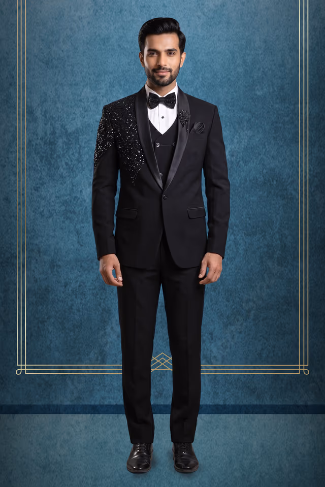 Black Kingly Event & Party Suit — rent in Bangalore