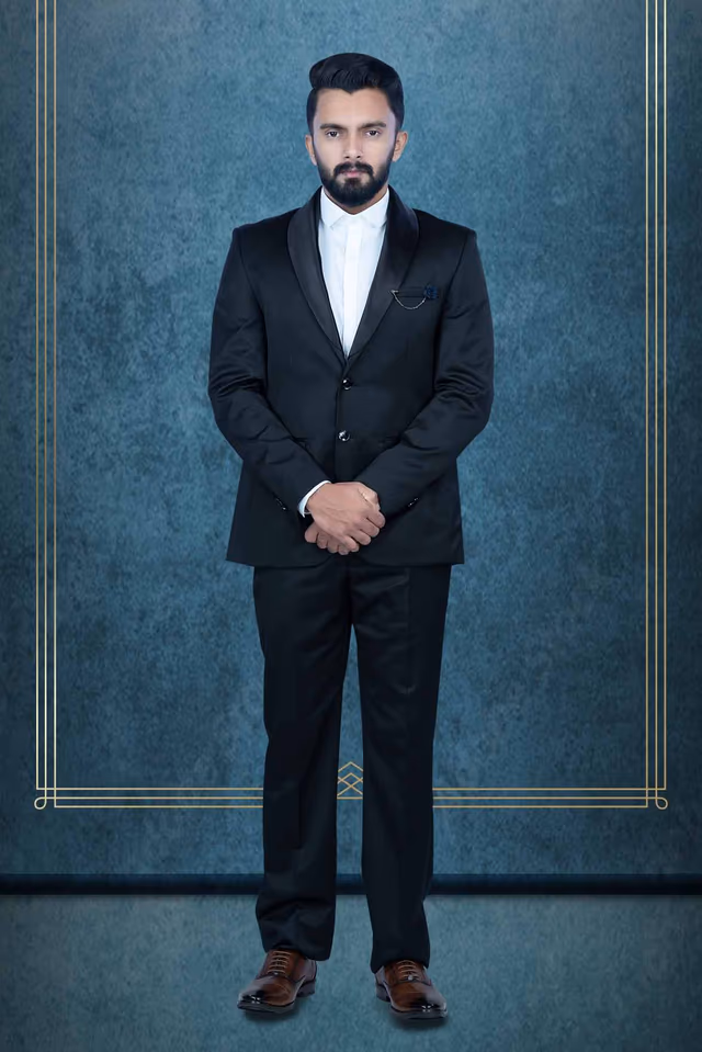2 Pcs Polyester Viscose In Black 2Pc Suit — rent in Calicut