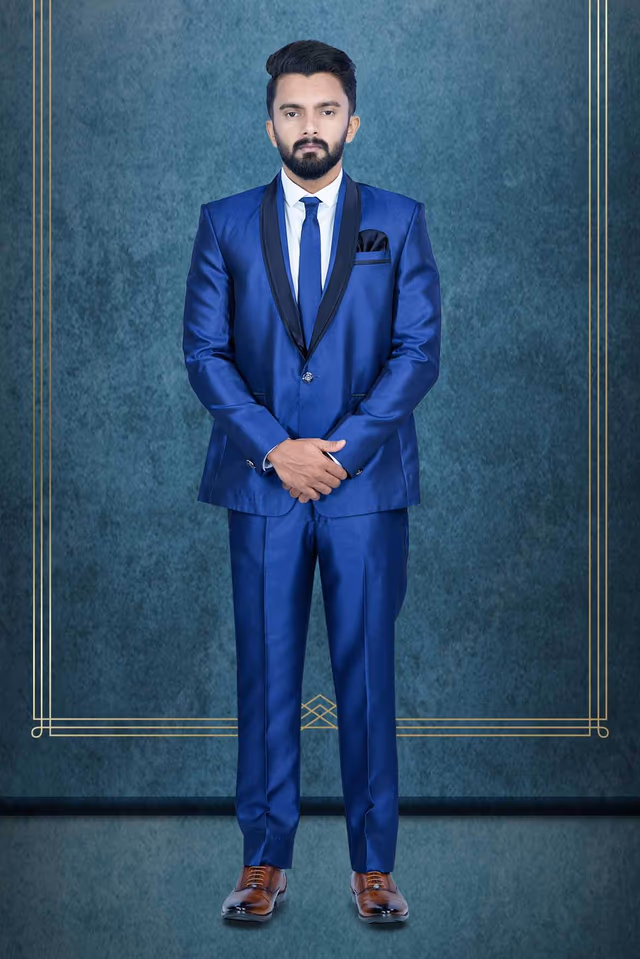 2 Pcs Imported Terry Rayon In Royal Blue 2Pc Suit — rent in Calicut