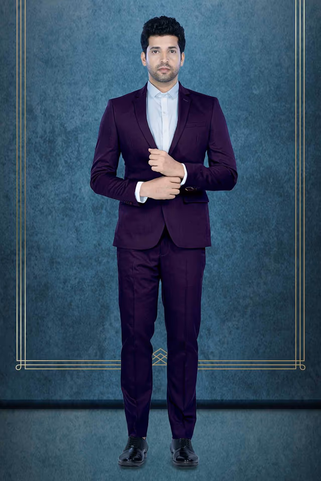 2 Pcs Rayon Spandex Terry In Violet 2Pc Suit — rent in Calicut