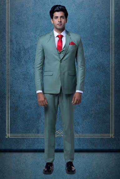 3 Pcs Suiting In Moss Green 3Pc Suit — rent in Calicut